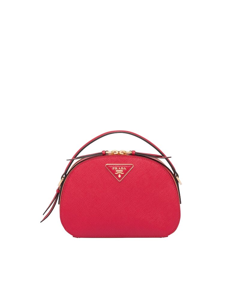 PRADA 1BH123 SAFFIANO LEATHER PRADA ODETTE BAG FIERY RED - European Outlet